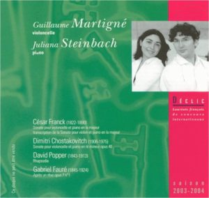 CD Guillaume Martigné / Juliana Steinbach – Violoncelle / Piano